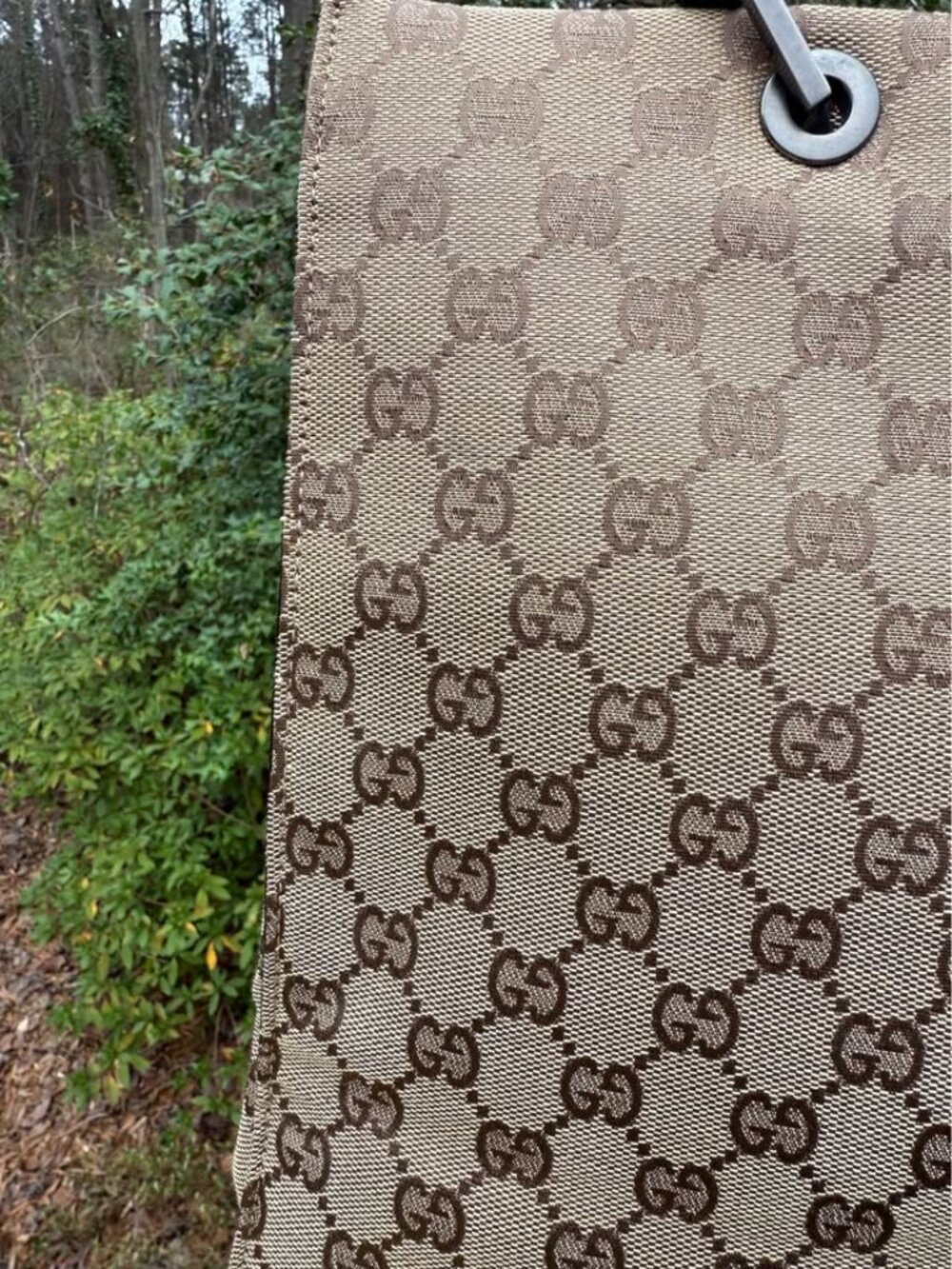 Gucci Bamboo GG Logo Top Handle Tote Bag - Picture 2 of 13